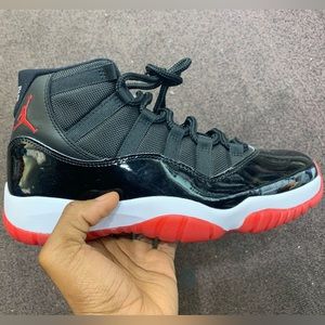 Air Jordan 11 Bred/ All Sizes 4-13/ Black and Red/ Authentic